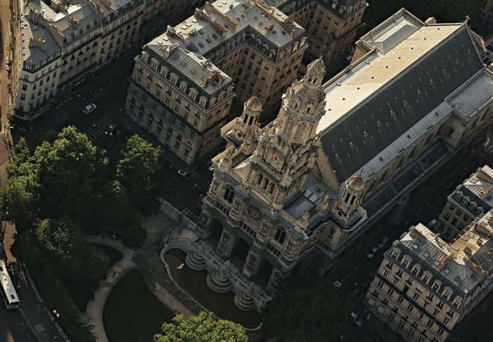 Bird's-eye view of Paris, France