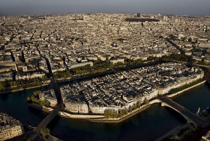 Bird's-eye view of Paris, France