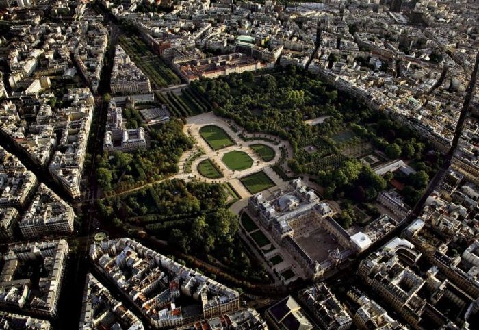 Bird's-eye view of Paris, France