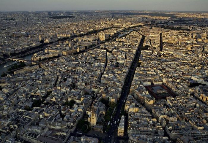 Bird's-eye view of Paris, France