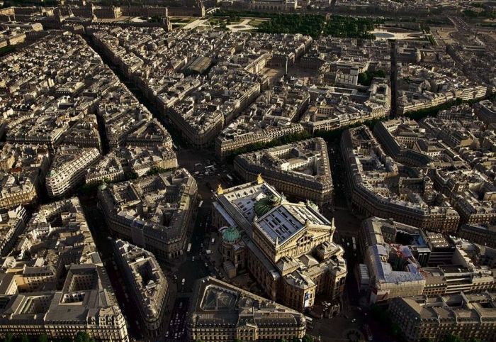 Bird's-eye view of Paris, France