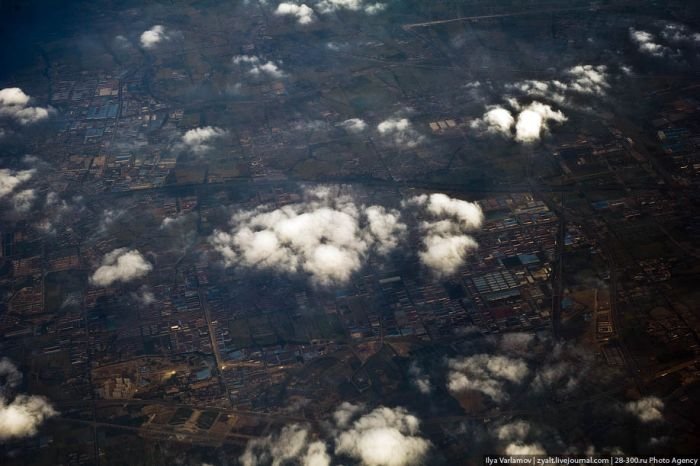 Bird's eye view of Shanghai, China