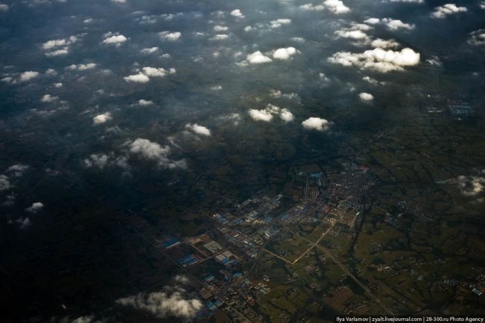 Bird's eye view of Shanghai, China