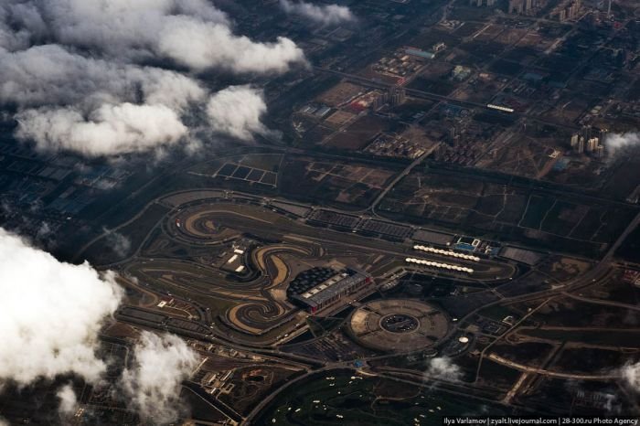 Bird's eye view of Shanghai, China