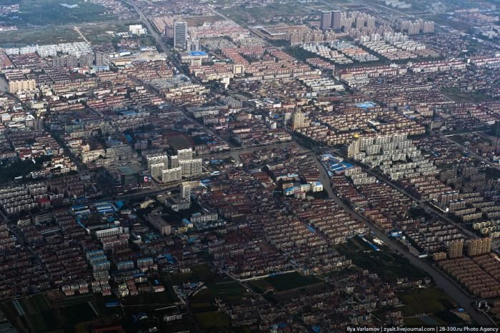 Bird's eye view of Shanghai, China