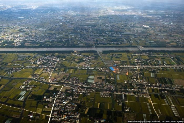 Bird's eye view of Shanghai, China