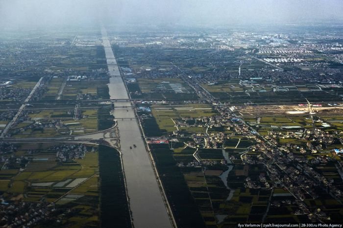 Bird's eye view of Shanghai, China