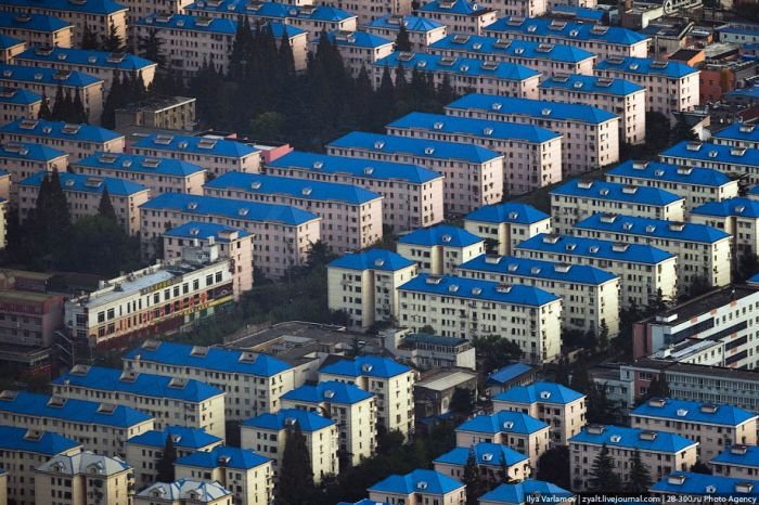 Bird's eye view of Shanghai, China