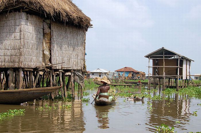 Ganvie lake village, Benin, Lake Nokoué, Cotonou, Africa