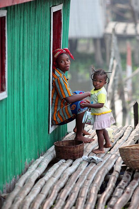 Ganvie lake village, Benin, Lake Nokoué, Cotonou, Africa