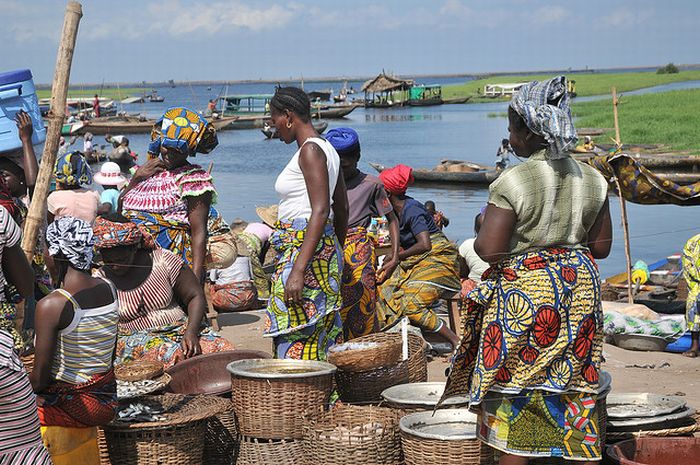 Ganvie lake village, Benin, Lake Nokoué, Cotonou, Africa