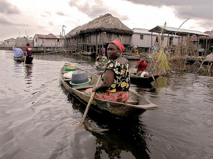 Ganvie lake village, Benin, Lake Nokoué, Cotonou, Africa