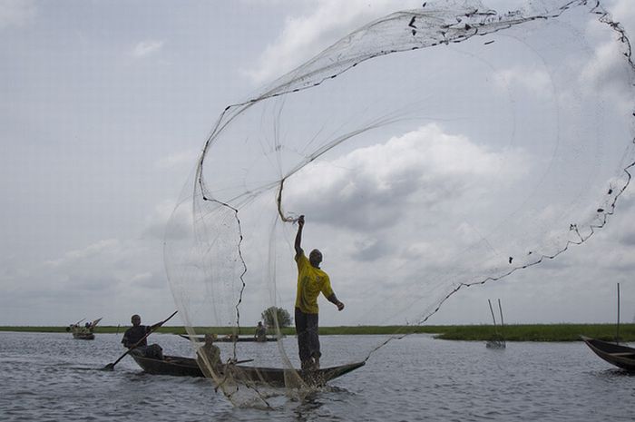 Ganvie lake village, Benin, Lake Nokoué, Cotonou, Africa