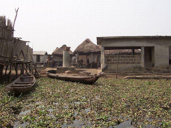 Ganvie lake village, Benin, Lake Nokoué, Cotonou, Africa