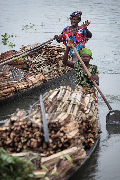 Ganvie lake village, Benin, Lake Nokoué, Cotonou, Africa