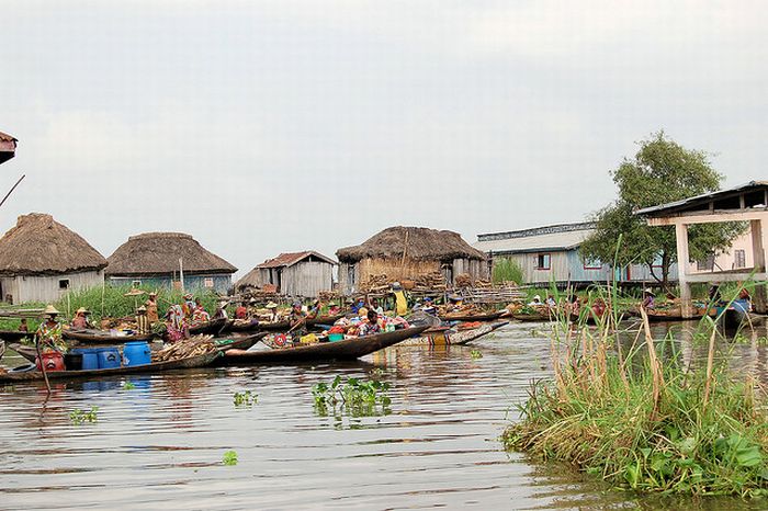 Ganvie lake village, Benin, Lake Nokoué, Cotonou, Africa