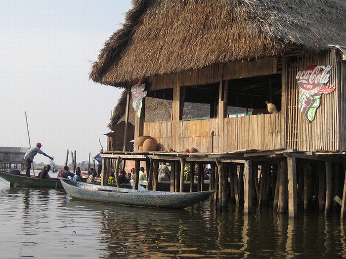 Ganvie lake village, Benin, Lake Nokoué, Cotonou, Africa