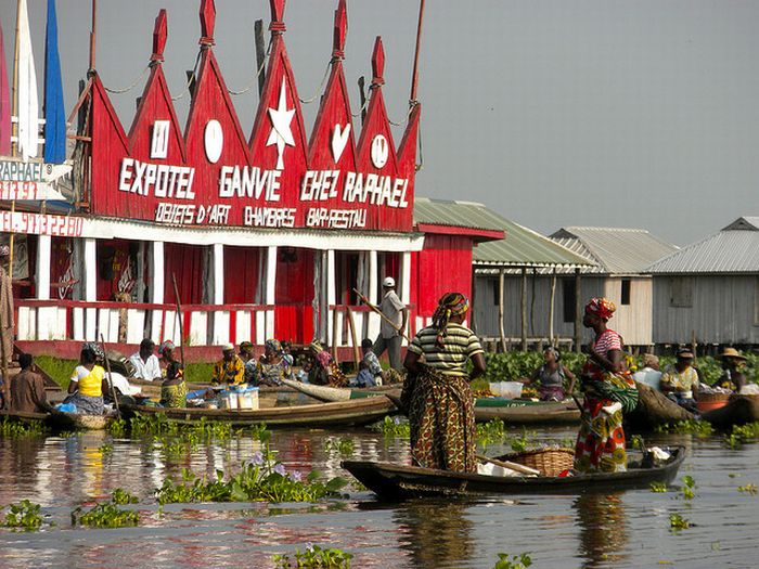 Ganvie lake village, Benin, Lake Nokoué, Cotonou, Africa