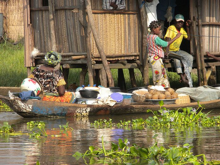 Ganvie lake village, Benin, Lake Nokoué, Cotonou, Africa