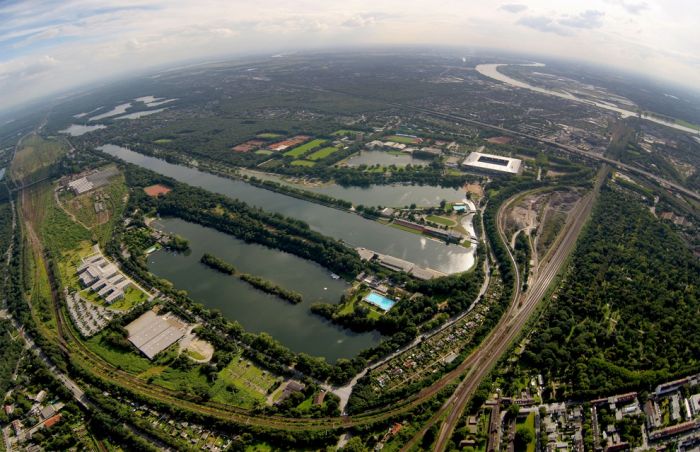 bird's-eye view aerial landscape photography