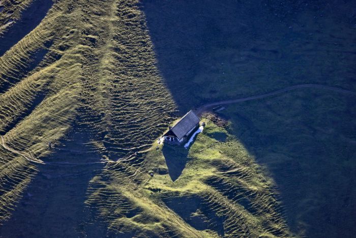 bird's-eye view aerial landscape photography