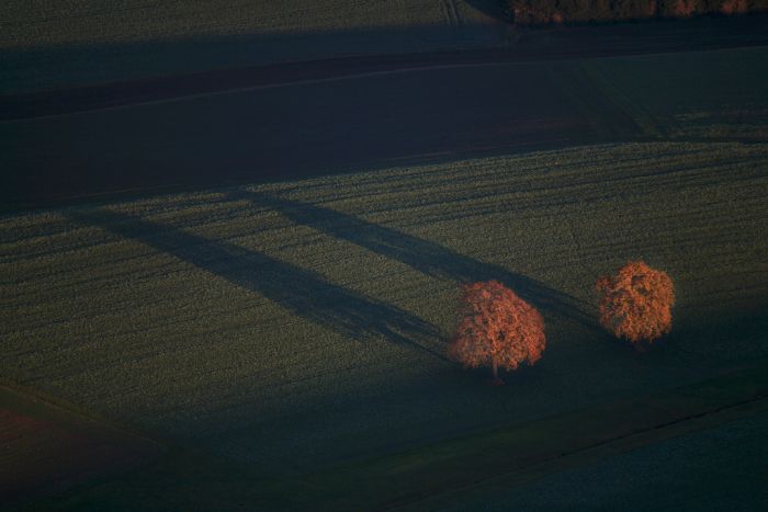 bird's-eye view aerial landscape photography