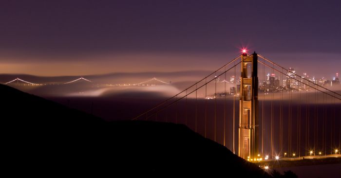 San Francisco at night, California, United States