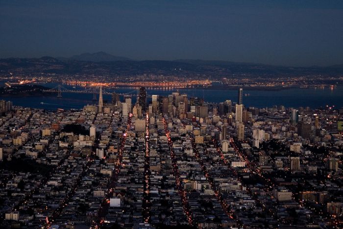 San Francisco at night, California, United States