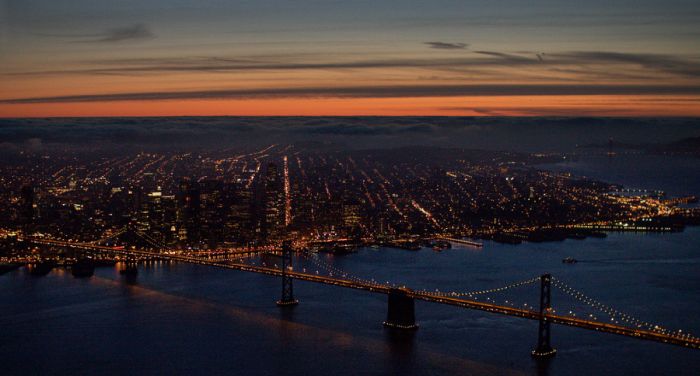 San Francisco at night, California, United States