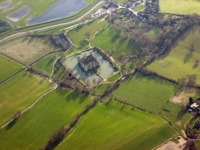 castle surrounded by water