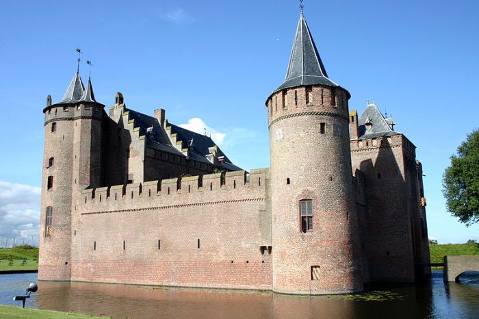 castle surrounded by water