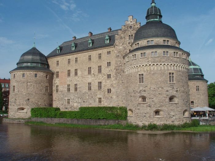 castle surrounded by water