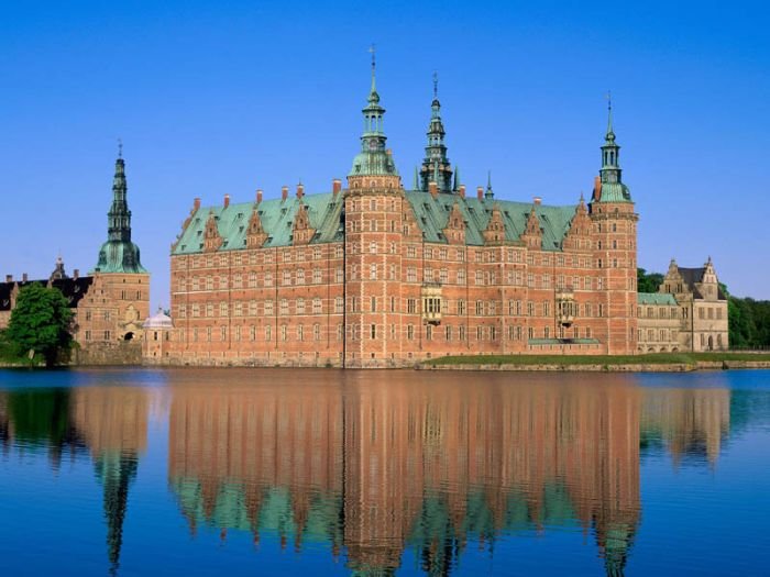 castle surrounded by water