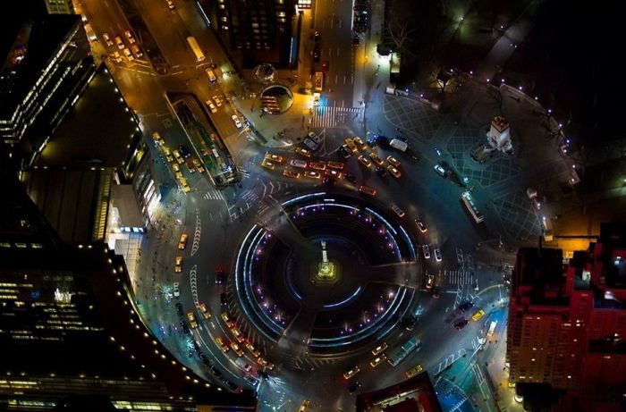 New York City at night, New York, United States