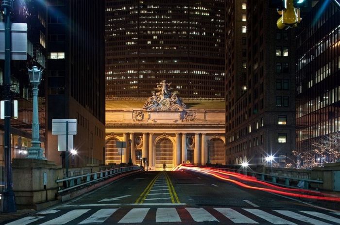 New York City at night, New York, United States