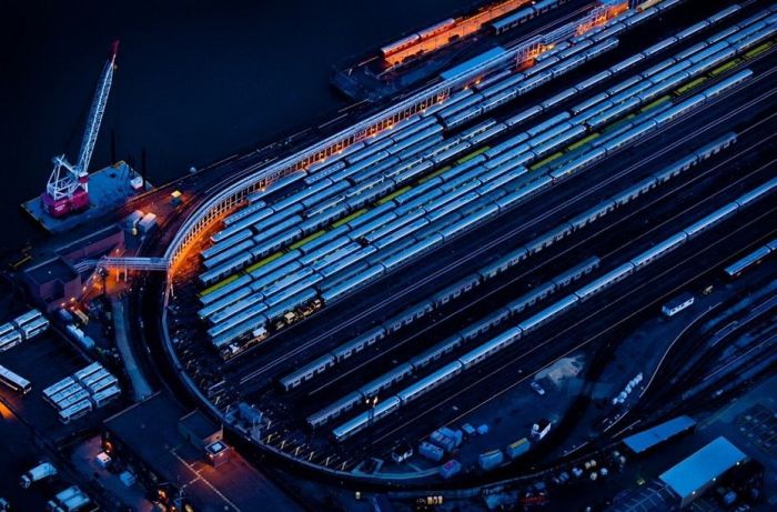 New York City at night, New York, United States