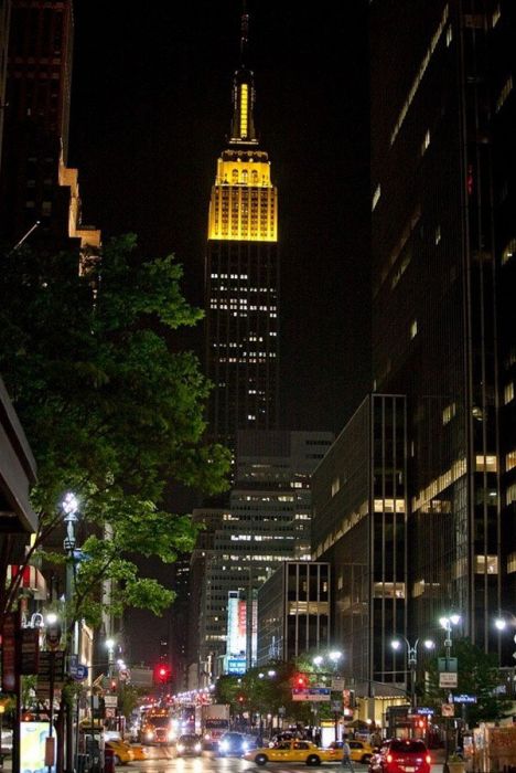 New York City at night, New York, United States