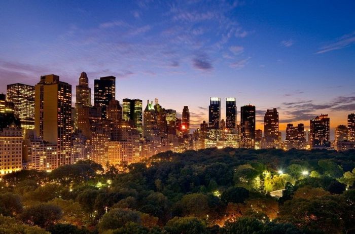 New York City at night, New York, United States