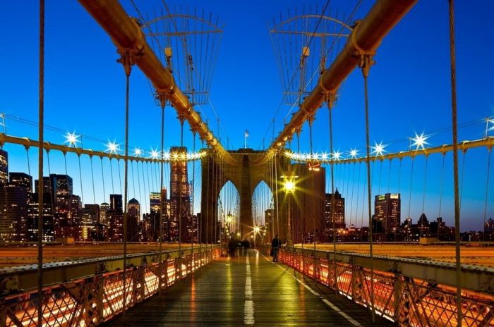 New York City at night, New York, United States