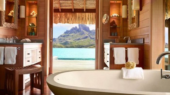 Four Seasons resort, Bora Bora, Society Islands, French Polynesia, Pacific Ocean