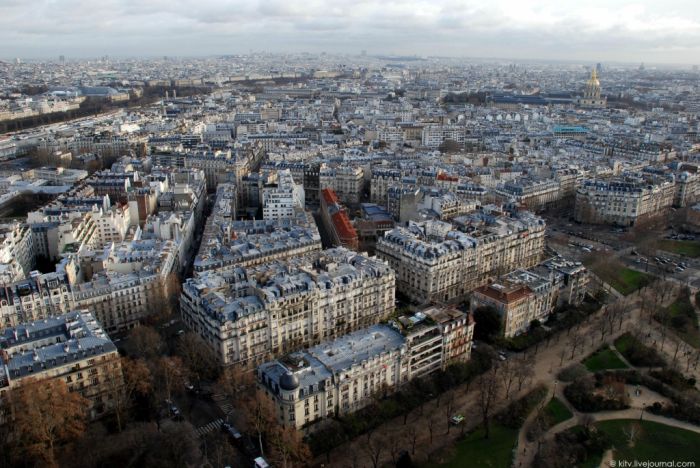 Bird's-eye view of Paris, France