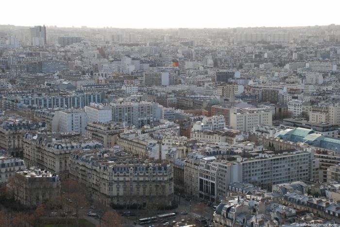 Bird's-eye view of Paris, France