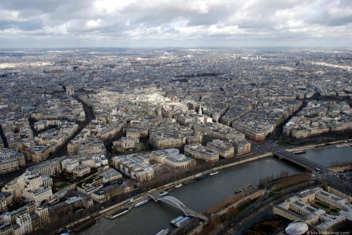 Bird's-eye view of Paris, France