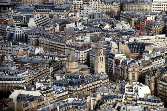 Bird's-eye view of Paris, France