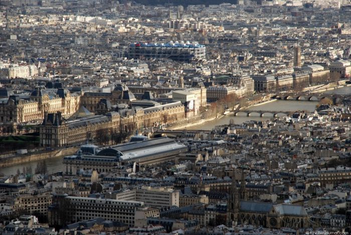 Bird's-eye view of Paris, France