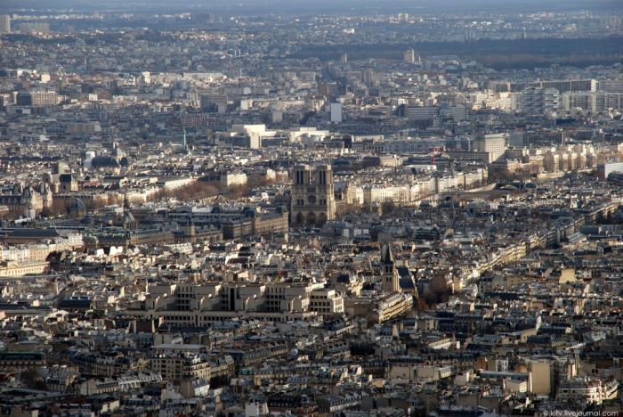 Bird's-eye view of Paris, France