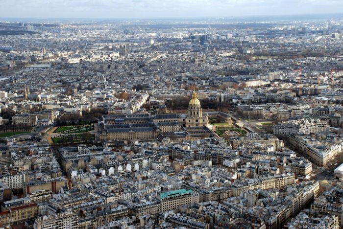 Bird's-eye view of Paris, France