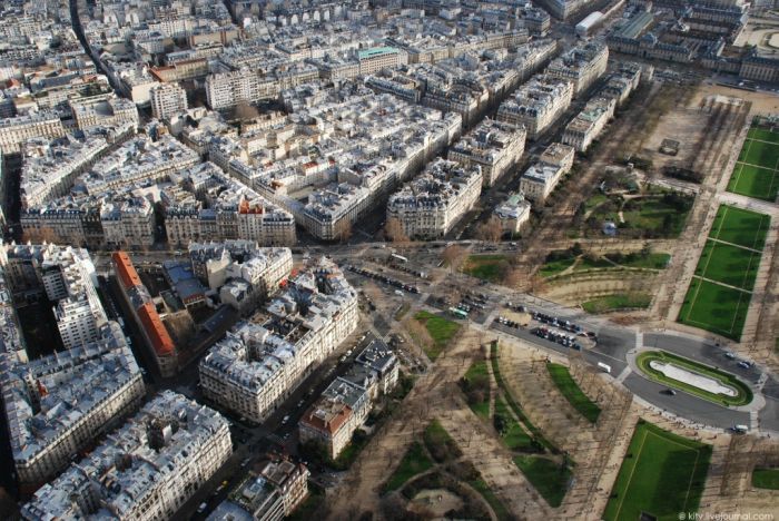 Bird's-eye view of Paris, France