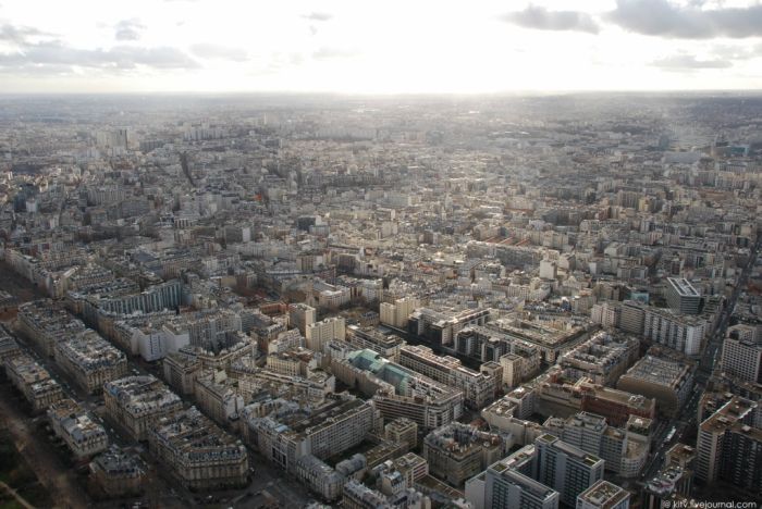 Bird's-eye view of Paris, France