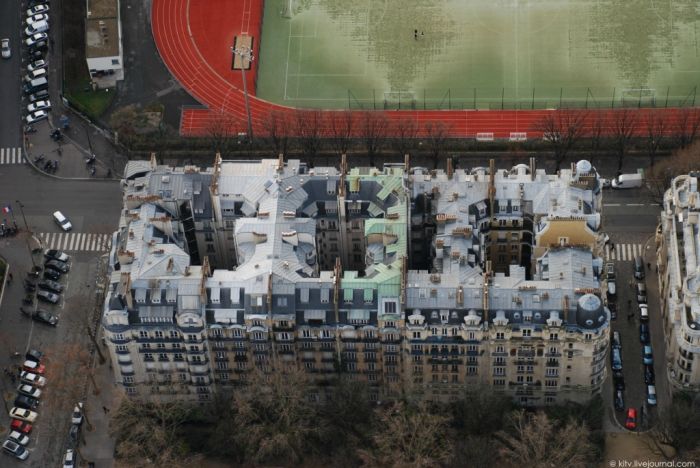 Bird's-eye view of Paris, France